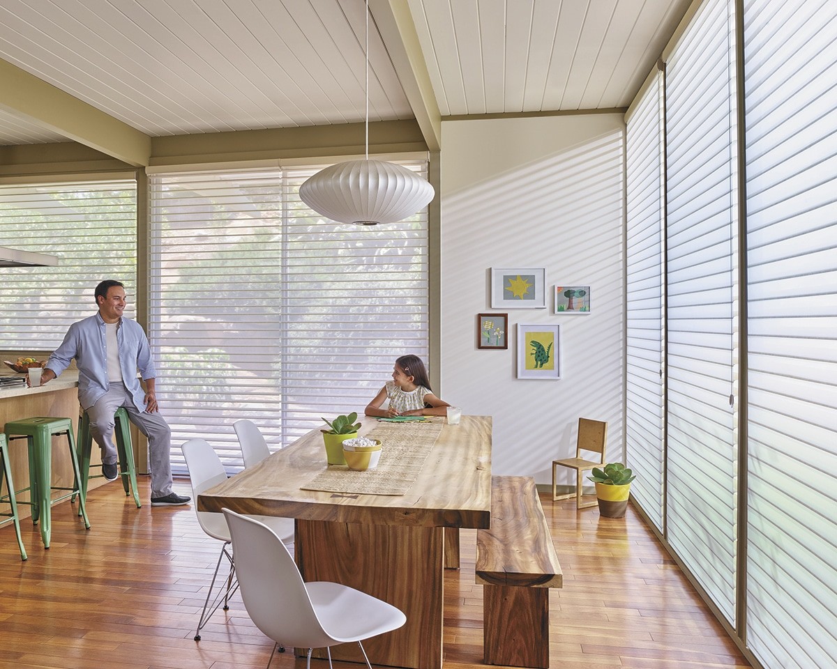 Silhouette Shades Kitchen area window shades - Spread sunlight deep into the room.