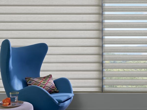 Pirouette Window Covering Privacy — You flatten the vanes for a smooth fabric elegance and full privacy inside. Get Sheer View with Privacy