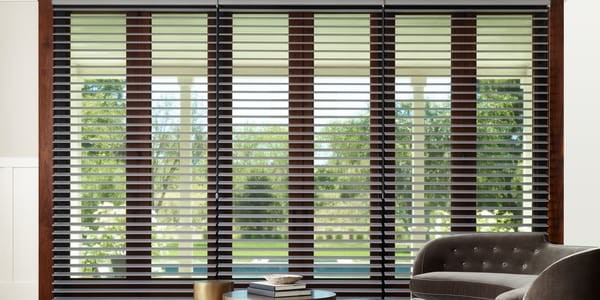 Silhouette Shading Clearview Option — Superior view-through with light control. A black rear sheer fabric allows more view in and out