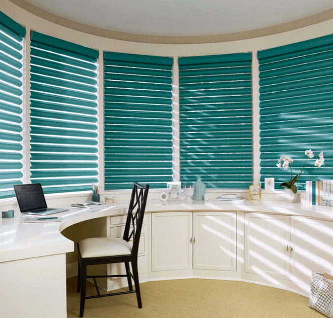 Pirouette Shades Office Area Window Shade - Shade controls the glare