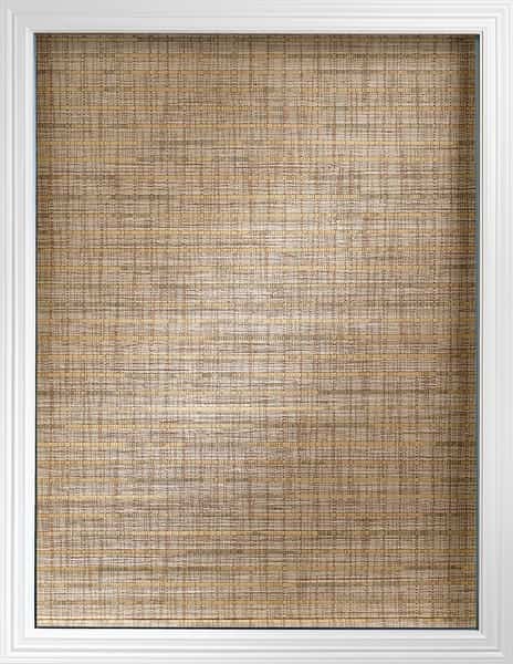 Woven Wood Shade Modern — The fabric cascades from the front of the headrail — Bring in a little color and contrast