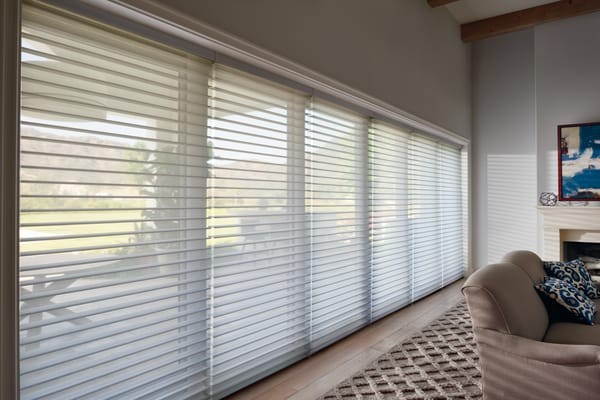 Silhouette Calgary Windows Shading — Blinds suited for large expanse windows in the Calgary area - wide-open view-through, 10 feet or more