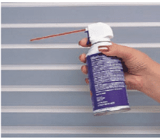 Silhouette Care Clean Dust — Blow out dirt and debris from between the vanes using compressed air - blind care